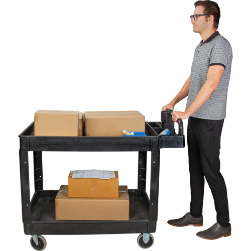 Utility Cart, 2 Tiers, 25-5/8" x 33-1/2" x 43-3/4", 550 lbs. Capacity Meunier Outillage Industriel