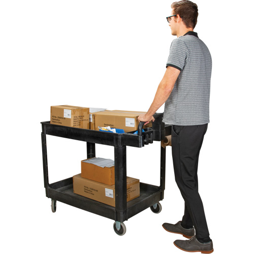 Utility Cart, 2 Tiers, 25-5/8" x 33-1/2" x 43-3/4", 550 lbs. Capacity Meunier Outillage Industriel
