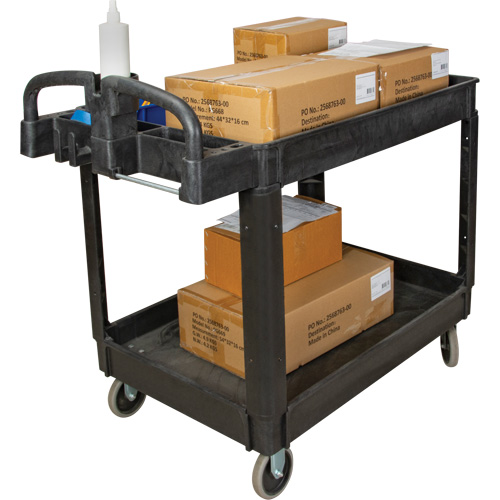 Utility Cart, 2 Tiers, 25-5/8" x 33-1/2" x 43-3/4", 550 lbs. Capacity Meunier Outillage Industriel
