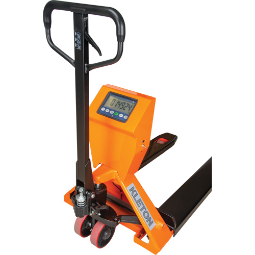 Digital Scale Pallet Truck, 44.5" L x 27.75" W, 4400 lbs. Cap. Meunier Outillage Industriel
