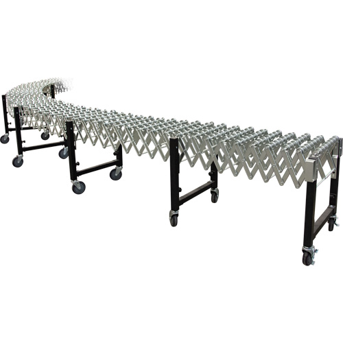 Convoyeur extensible, 18" la x 12' lo, Capacit&eacute; de 200 lb par pi lin. Meunier Outillage Industriel
