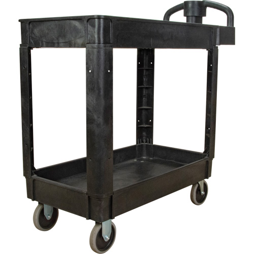 Chariot utilitaire, 2 tiers, 17-1/8" x 33-1/2" x 37-5/8", Capacit&eacute; 550 lb Meunier Outillage Industriel