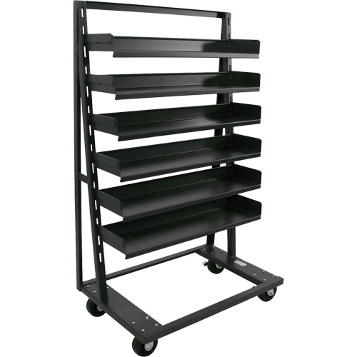 Single-Sided Heavy Duty A-Frame Cart with 6 Trays, 38" x 25" x 63", 2500 lbs. Capacity Meunier Outillage Industriel