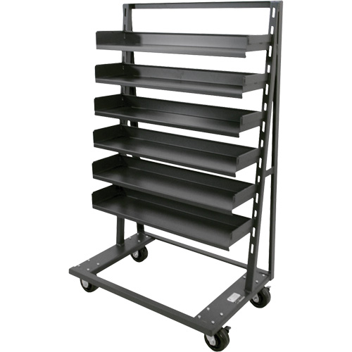 Single-Sided Heavy Duty A-Frame Cart with 6 Trays, 38" x 25" x 63", 2500 lbs. Capacity Meunier Outillage Industriel