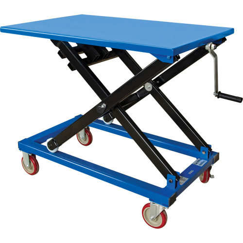 Manual Scissor Lift Table, 37-3/8" L x 23-5/8" W, Steel, 660 lbs. Capacity Meunier Outillage Industriel