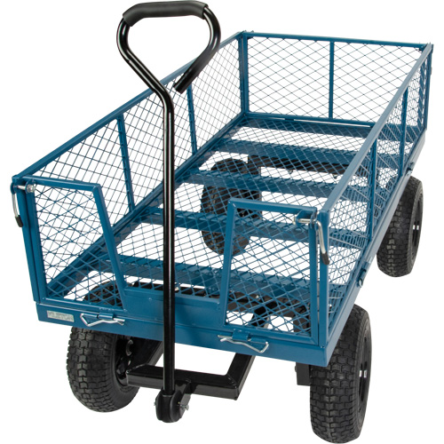 Wagon with Drop Sides, 24" W x 48" L, 800 lbs. Capacity Meunier Outillage Industriel