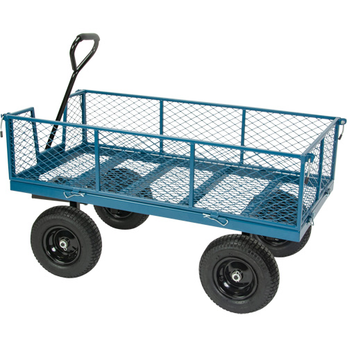 Wagon with Drop Sides, 24" W x 48" L, 800 lbs. Capacity Meunier Outillage Industriel