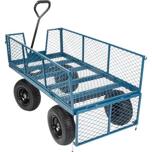 Wagon with Drop Sides, 24" W x 48" L, 800 lbs. Capacity Meunier Outillage Industriel