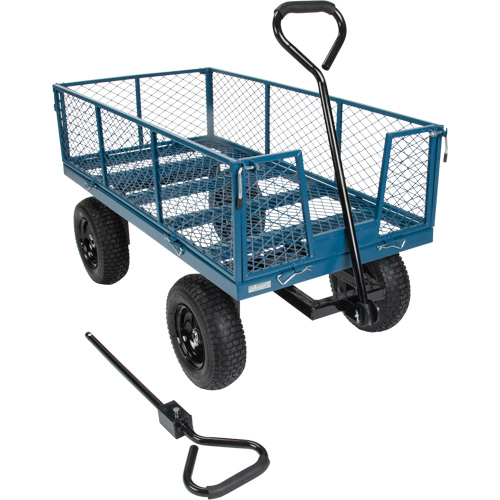 Wagon with Drop Sides, 24" W x 48" L, 800 lbs. Capacity Meunier Outillage Industriel