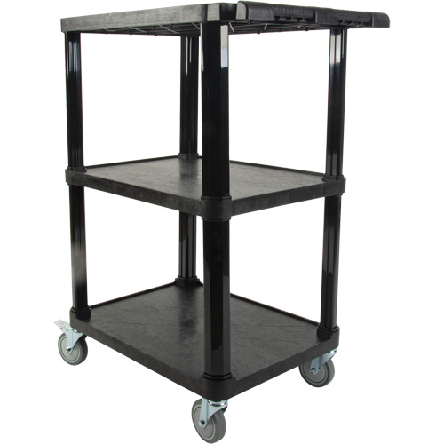 Chariot utilitaire avec tablette plate, 3 tiers, 18-1/8" x 37-3/8" x 27-3/4", Capacit&eacute; 330 lb Meunier Outillage Industriel