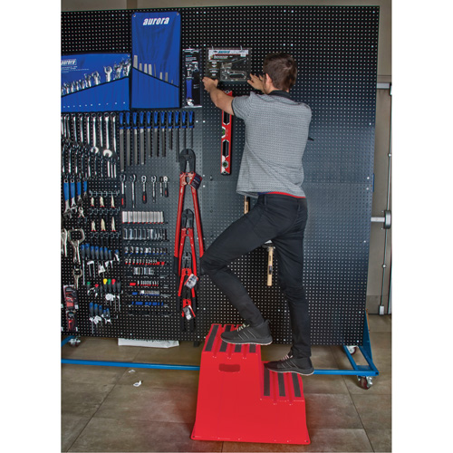 Escabeau industriel, 2 marches, 26" x 22-7/16" x Hauteur 19-11/16" Meunier Outillage Industriel