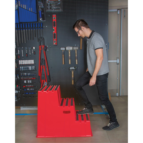 Industrial Step Stool, 3 Steps, 34-13/16" x 22-7/16" x 28-1/2" High Meunier Outillage Industriel