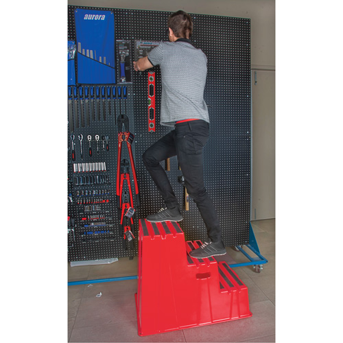 Industrial Step Stool, 3 Steps, 34-13/16" x 22-7/16" x 28-1/2" High Meunier Outillage Industriel