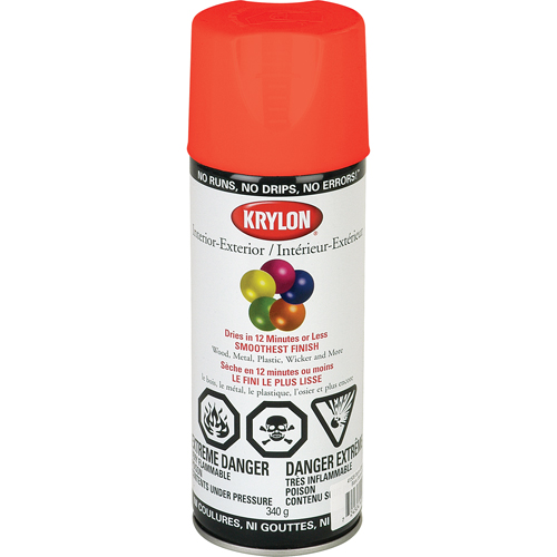 Fluorescent Spray Paint, Fluorescent Yellow/Orange, 11 oz., Aerosol Can Meunier Outillage Industriel