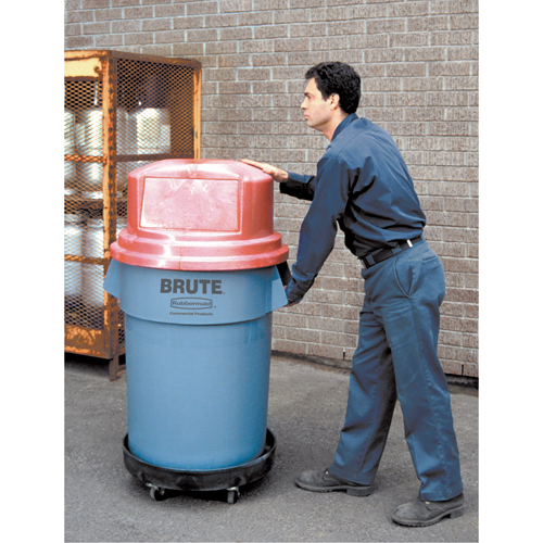 Waste Container Dolly, Polyethylene, Black Meunier Outillage Industriel
