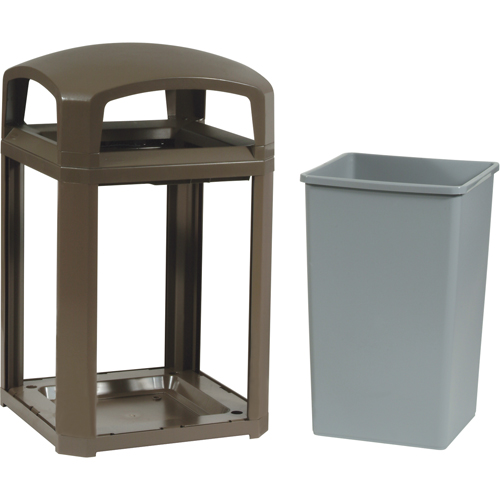 Landmark Series&reg; Classic Container Frame With Rigid Liner, Galvanized Steel, 35 US gal. Meunier Outillage Industriel