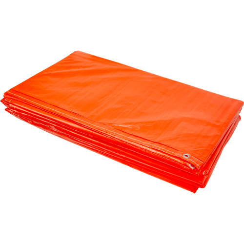 B&acirc;ches isol&eacute;es, Poly&eacute;thyl&egrave;ne, Orange, 20' x 12' x 8 mils Meunier Outillage Industriel