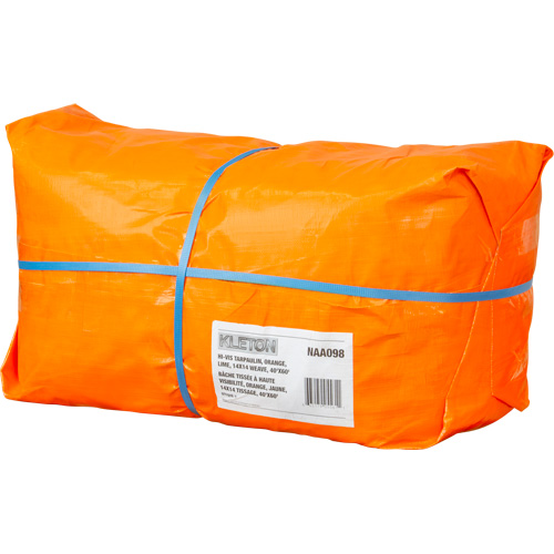 B&acirc;che tiss&eacute;e robuste haute visibilit&eacute;, Poly&eacute;thyl&egrave;ne, Vert/Orange, 40' x 60' x 12 mils Meunier Outillage Industriel