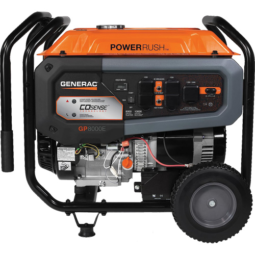 Portable Generator with COsense&reg; Technology, 10000 W Surge, 8000 W Rated, 120 V/240 V, 7.9 gal. Tank Meunier Outillage Industriel