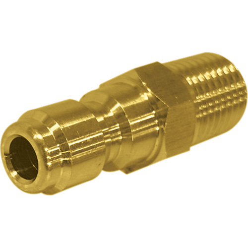 1/4" Male Brass Plated Quick Disconnect Plug Meunier Outillage Industriel