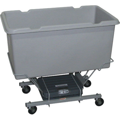 Scale Carts, Polyethylene, 33" L x 19" W x 29" H, 5 cu. Ft. Volume, 250 lbs. Capacity Meunier Outillage Industriel