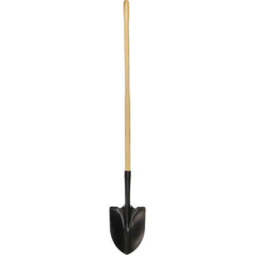 Round Point Shovel, Tempered Steel Blade, Wood, Straight Handle Meunier Outillage Industriel