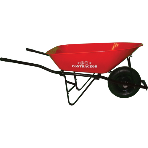 Contractor Wheelbarrow, 6 cu. ft., Steel Tray Meunier Outillage Industriel