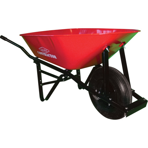 Contractor Wheelbarrow, 6 cu. ft., Steel Tray Meunier Outillage Industriel