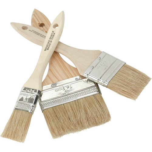 Chip Paint Brush, White China, Wood Handle, 1" Width Meunier Outillage Industriel