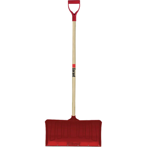 Red Snow Pusher, Polypropylene Blade, D-Grip Handle, 20-3/4" W Meunier Outillage Industriel