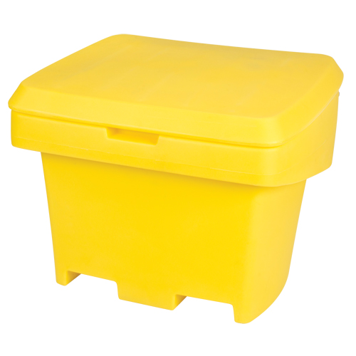Heavy-Duty Outdoor Salt and Sand Storage Container, 30" x 24" x 24", 5.5 cu. Ft., Yellow Meunier Outillage Industriel