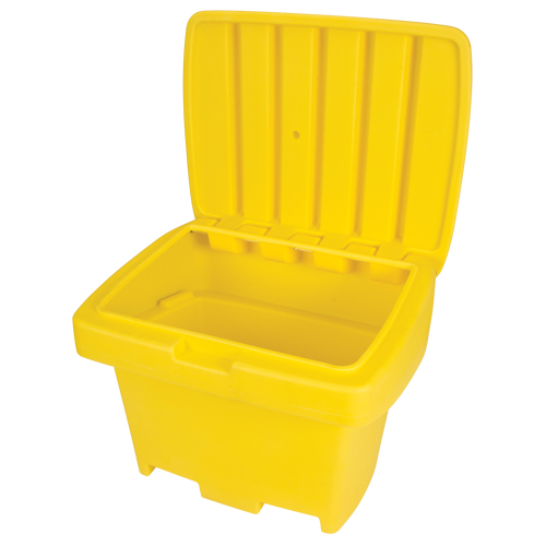 Heavy-Duty Outdoor Salt and Sand Storage Container, 30" x 24" x 24", 5.5 cu. Ft., Yellow Meunier Outillage Industriel