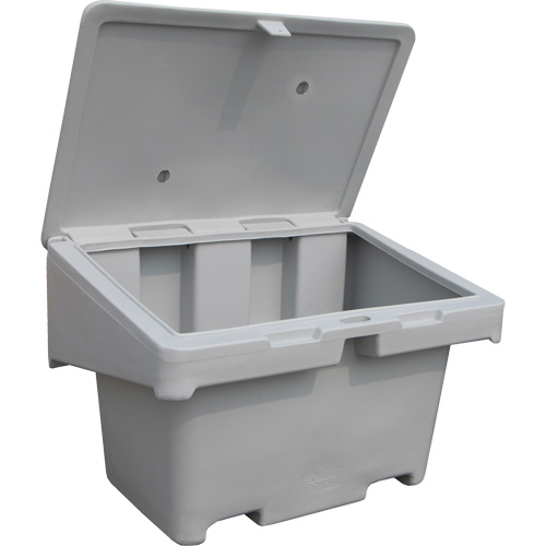 Salt Sand Container SOS, With Hasp, 42" x 29" x 30", 11 cu. Ft., Grey Meunier Outillage Industriel