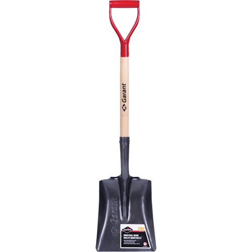 Pro Square Point Shovel, Wood, Tempered Steel Blade, D-Grip Handle, 27-3/4" Long Meunier Outillage Industriel