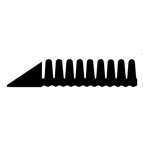 Mat-A-Dor Mat, Rubber, Scraper Type, Finger Tip Style Pattern, 3' x 6', Black Meunier Outillage Industriel