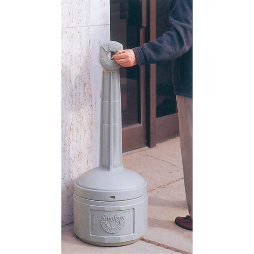 Cendriers Smoker's Cease-Fire, Sur pied, Plastique, Capacit&eacute; 4 gal. US, Hauteur 38-1/2" Meunier Outillage Industriel