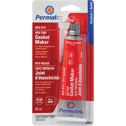 Compos&eacute; &agrave; joints RTV rouge haute temp&eacute;rature, Tube, Rouge Meunier Outillage Industriel