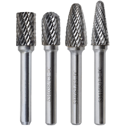 CBHP-4 Premium Carbide Bur Set, 4 Pieces Meunier Outillage Industriel