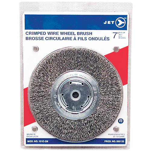 Disque &agrave; fils cr&ecirc;p&eacute;s, 7" dia., Fils 0,014", Arbre 1/2" - 2" Meunier Outillage Industriel