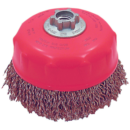 Brosse-boisseau &agrave; fils ondul&eacute;s MAXI-CRIMPED de premi&egrave;re qualit&eacute; Meunier Outillage Industriel