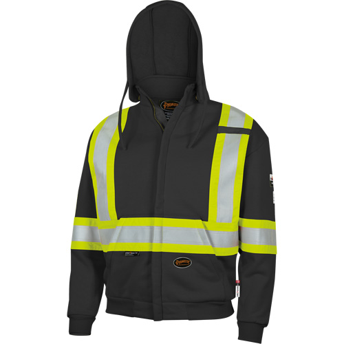337SF Flame-Resistant Zip Style Hoodie, Men's, Small, Black, 22 cal/cm² Meunier Outillage Industriel