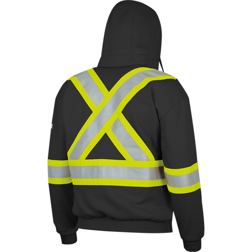 337SF Flame-Resistant Zip Style Hoodie, Men's, Small, Black, 22 cal/cm² Meunier Outillage Industriel