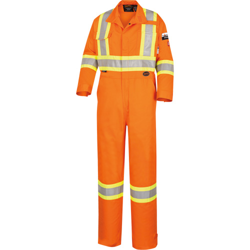 5555 Combinaison de s&eacute;curit&eacute; &agrave; haute visibilit&eacute; ignifuge et anti-arcs &eacute;lectriques, Taille 36, Orange haute visibilit&eacute;, 11 cal/cm² Meunier Outillage Industriel