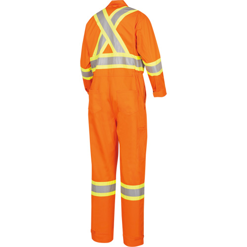 5555 Combinaison de s&eacute;curit&eacute; &agrave; haute visibilit&eacute; ignifuge et anti-arcs &eacute;lectriques, Taille 36, Orange haute visibilit&eacute;, 11 cal/cm² Meunier Outillage Industriel