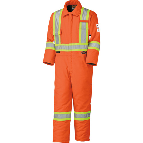 5532A Combinaison de s&eacute;curit&eacute; &agrave; haute visibilit&eacute; ignifuge et anti-arcs &eacute;lectriques, Taille 2T-Grand, Orange haute visibilit&eacute;, 58 cal/cm² Meunier Outillage Industriel