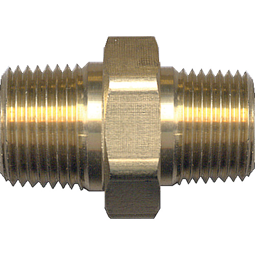 Hex Nipple, Brass, 3/4" x 1/2", NPT x NPT Meunier Outillage Industriel