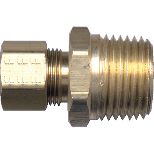 Raccord m&acirc;le de tuyau, 3/16" x 1/8" dia., Laiton Meunier Outillage Industriel