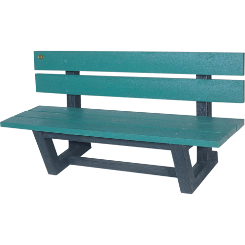 Bancs de parc d'ext&eacute;rieur, Plastique recycl&eacute;, 60" lo x 22-13/16" la x 29-13/16" h, Vert Meunier Outillage Industriel