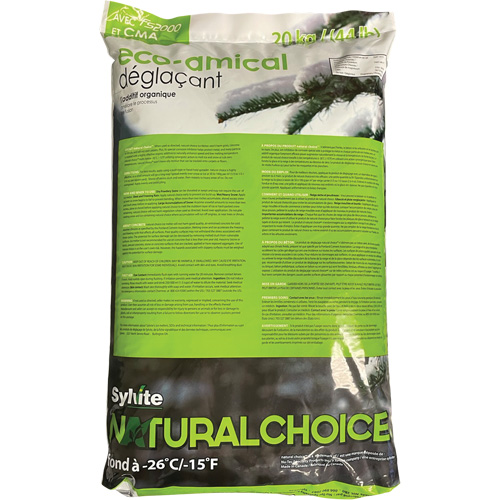 Produits de d&eacute;glaçage Natural Choice, Sac, 44 lb(20 kg), Point de fonte -26°C (-14,8°F) Meunier Outillage Industriel