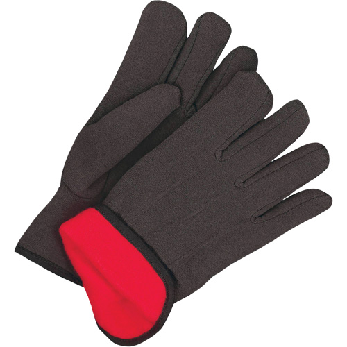 Gants en jersey classiques, Taille unique, Noir, Molleton rouge, &agrave; enfiler Meunier Outillage Industriel